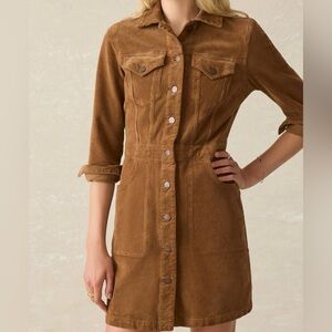 Faherty Brown Corduroy Women's Dress